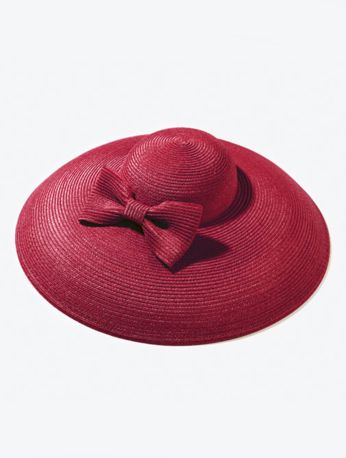 chapeau - femme - ceremonie - capeline - loulou - Mademoiselle chapeaux - cerise