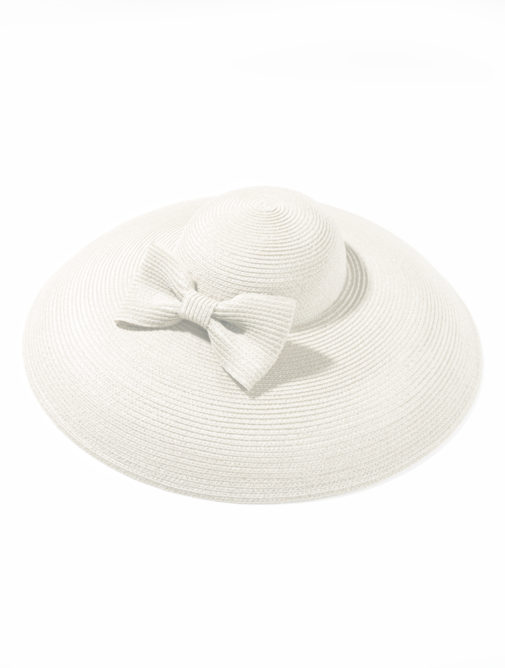 chapeau - femme - ceremonie - capeline - loulou - Mademoiselle chapeaux - blanc