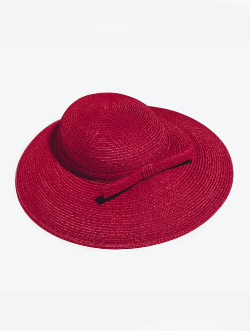 chapeau - femme - ceremonie - coiffe - marlette - Mademoiselle chapeaux - cerise