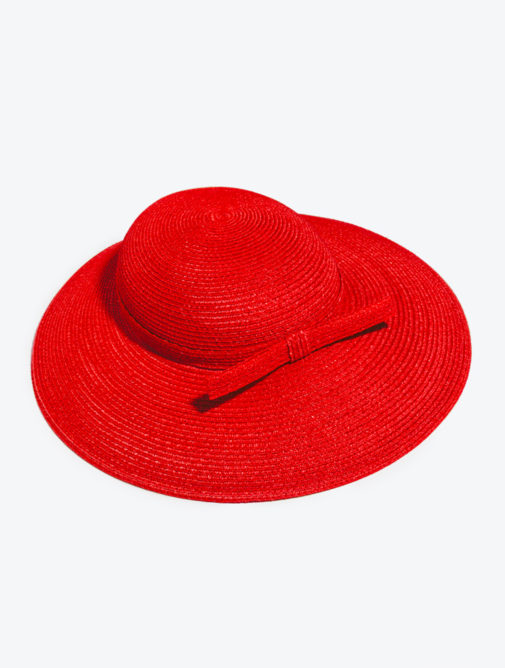 chapeau - femme - ceremonie - coiffe - marlette - Mademoiselle chapeaux - rouge