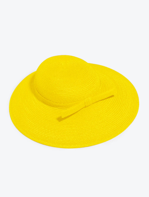chapeau - femme - ceremonie - coiffe - marlette - Mademoiselle chapeaux - jaune