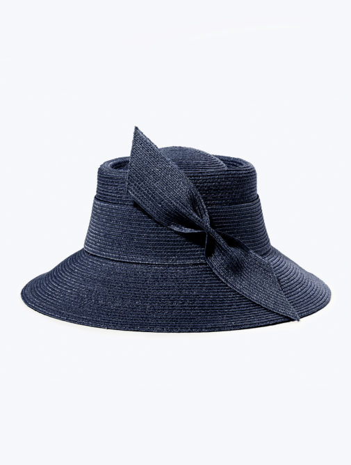 chapeau - femme - ceremonie - cloche - laure - Mademoiselle chapeaux - marine