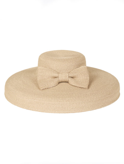 chapeau - femme - ceremonie - paille - capeline - miss audrey - Mademoiselle chapeaux - ivoire