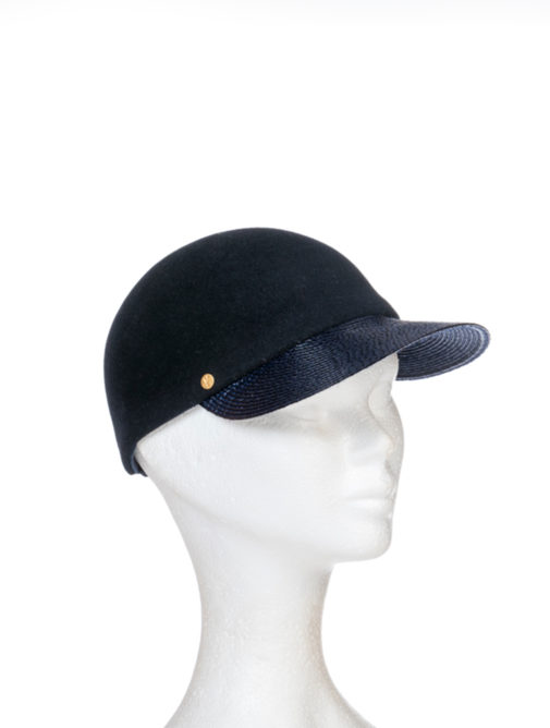 chapeau - femme - hiver - feutre - casquette - woody - Mademoiselle chapeaux - marine