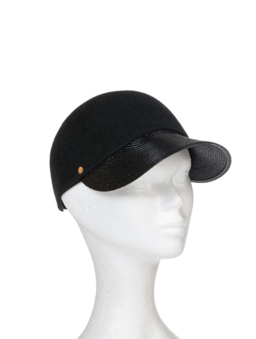 chapeau - femme - hiver - feutre - casquette - woody - Mademoiselle chapeaux - noir