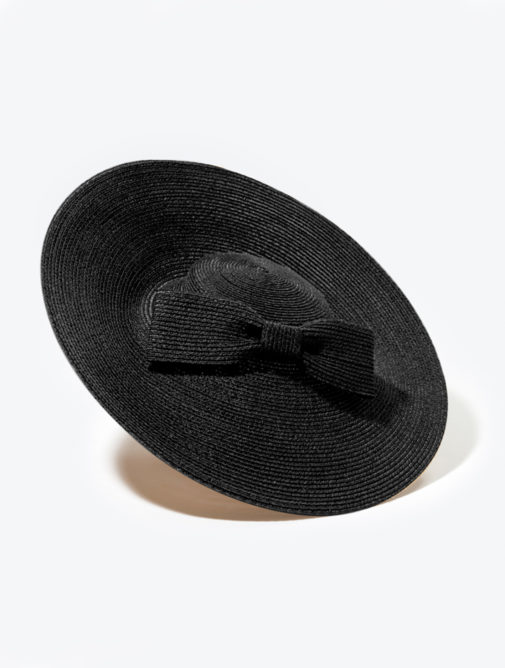 chapeau - femme - ceremonie - paille - coiffe - rita - Mademoiselle chapeaux - noir