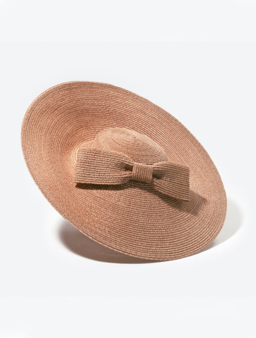 chapeau - femme - ceremonie - paille - coiffe - rita - Mademoiselle chapeaux - noisette