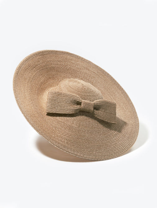 chapeau - femme - ceremonie - paille - coiffe - rita - Mademoiselle chapeaux - tabac