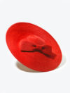 chapeau - femme - ceremonie - paille - coiffe - rita - Mademoiselle chapeaux - rouge