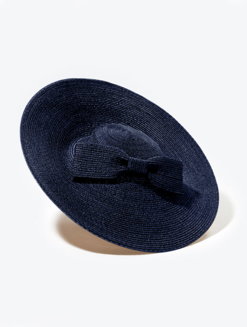 chapeau - femme - ceremonie - paille - coiffe - rita - Mademoiselle chapeaux - marine