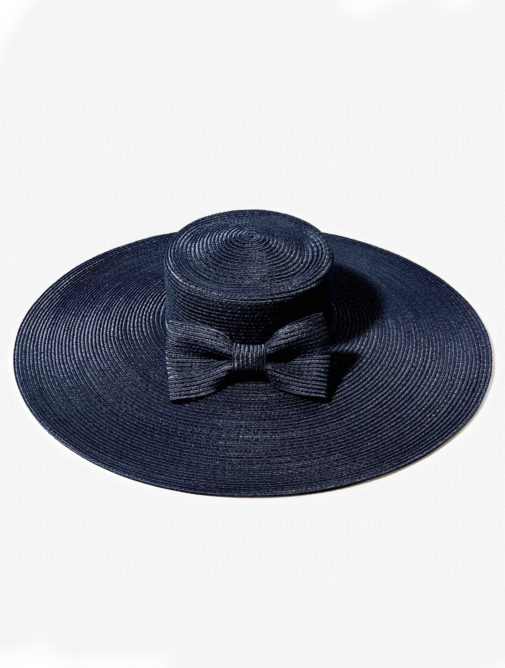 chapeau - femme - ceremonie - paille - capeline - marie - Mademoiselle chapeaux - marine