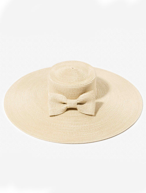 chapeau - femme - ceremonie - paille - capeline - marie - Mademoiselle chapeaux - ivoire