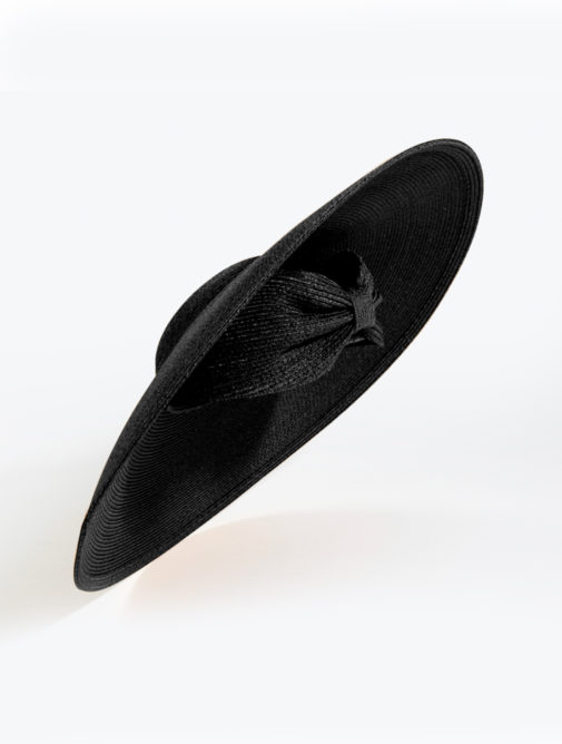 chapeau - femme - ceremonie - capeline - elisabeth - Mademoiselle chapeaux - noir