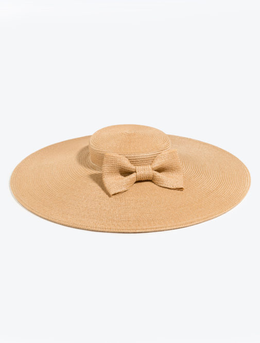 chapeau - femme - ceremonie - capeline - gardian - Mademoiselle chapeaux - beige
