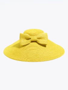 chapeau - femme - ceremonie - capeline - iris - Mademoiselle chapeaux - jaune