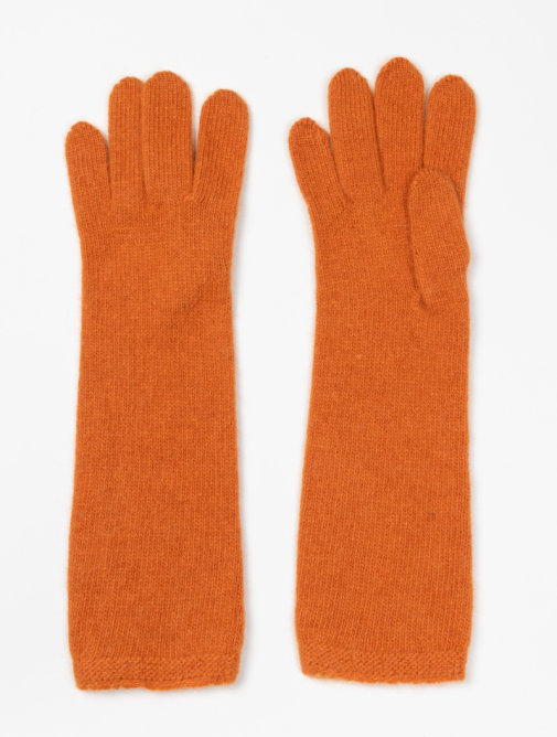 Sélection accessoires hiver par Mademoiselle Chapeaux - Gants laine - orange