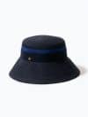 Chapeau été Mademoiselle Chapeaux - bob Zulma - Collection panama style - Paille - bleu marine