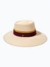 Chapeau été Mademoiselle Chapeaux - Fédora Tara - Collection Panama style - Paille Ivoire#1