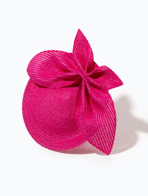 Chapeau bibi cérémonie - Lilas de Mademoiselle Chapeaux - rose indien